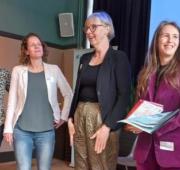 Larissa van Beek tijdens symposium