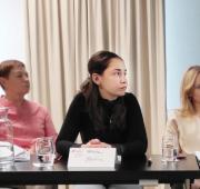 Maatschappelijk werker Yuliia uit Zakarpattia tijdens de ARQ training in de 7ROSES methodiek. 