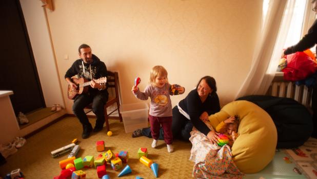 Daughters playing at the Early Intervention Centre