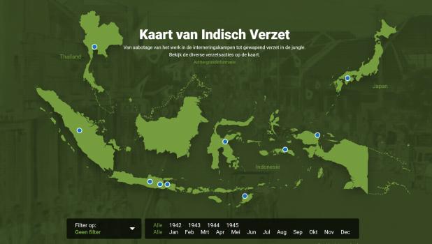 Kaart van Indisch Verzet