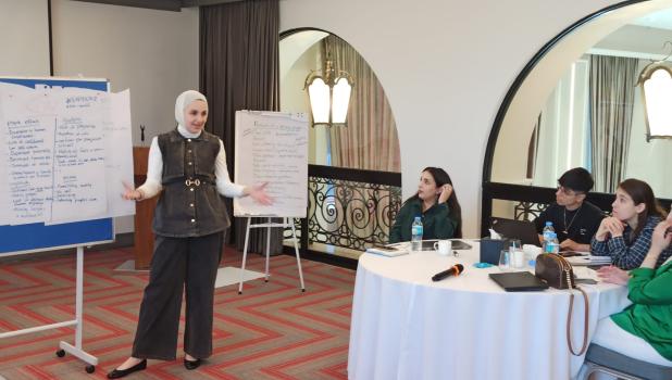 Mina Ghanem during the Academic Writing Workshop