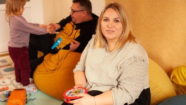 Social worker Yuliia during ARQ training in the 7ROSES methodology.