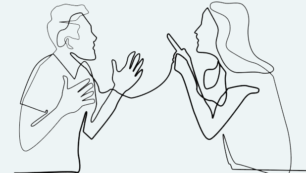 man vrouw onenigheid